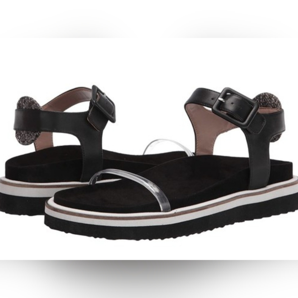Zac Zac Posen Sahara platform sandals Jelly Strap Black